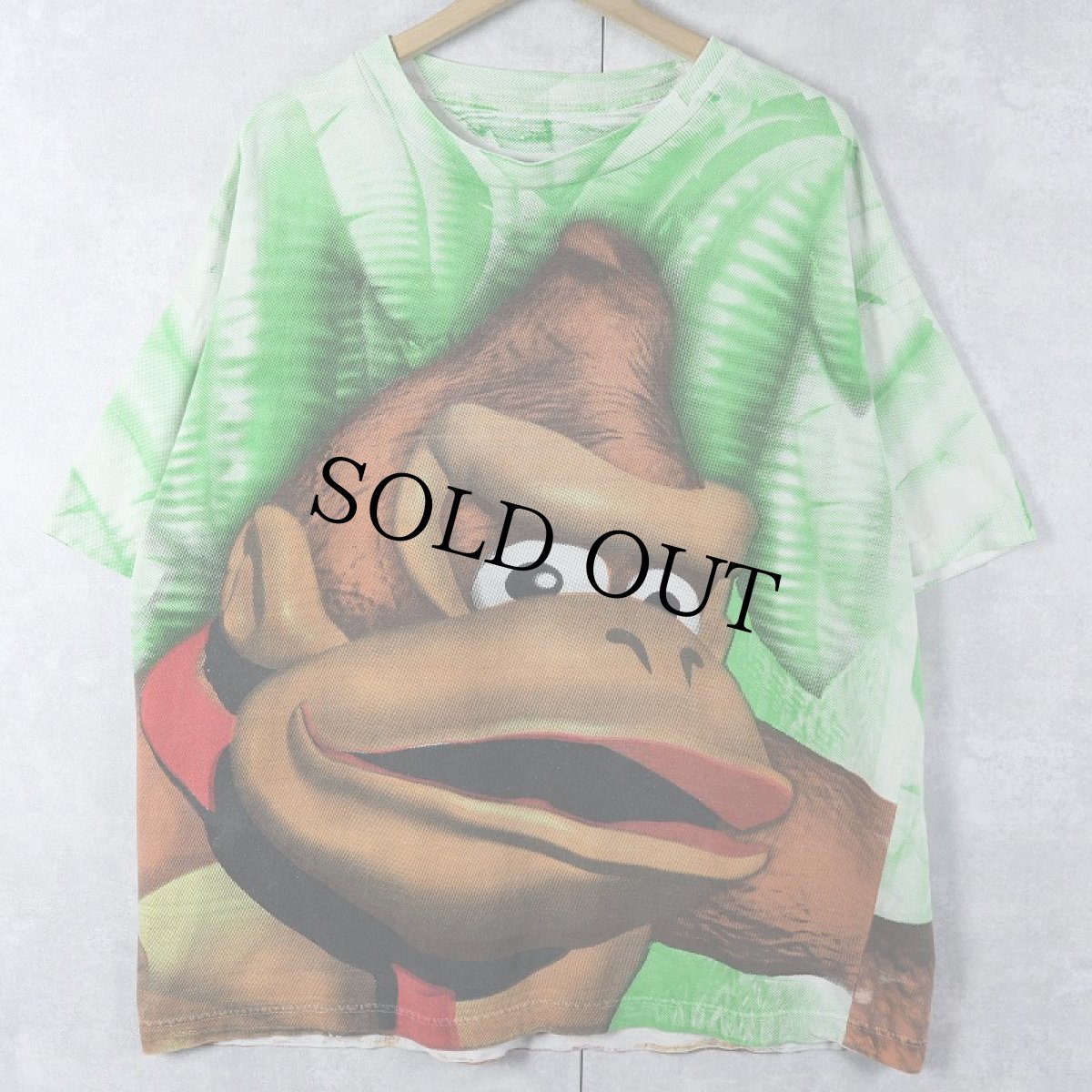 画像1: 90's Nintendo "DONKEY KONG COUNTRY" 大判 ゲームプリントTシャツ (1)