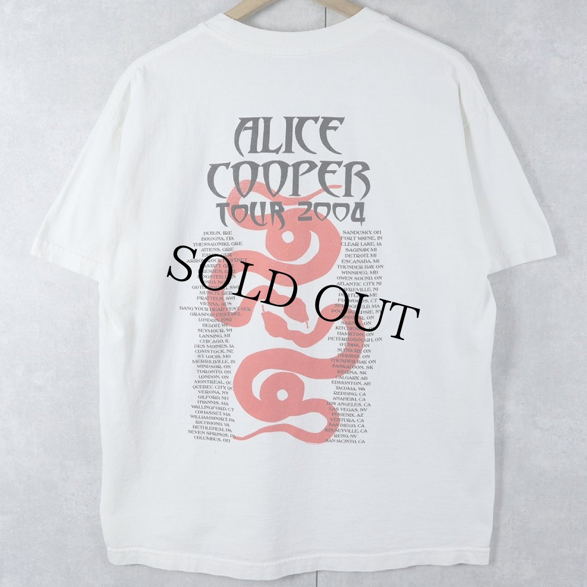 画像2: 2000's Alice Cooper USA製 "TOUR 2004" ミュージシャンツアーTシャツ L (2)