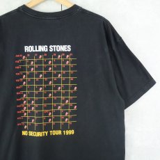 画像2: 90's The Rolling Stones "NO SECURITY TOUR 1999" ロックバンドツアーTシャツ BLACK XL (2)