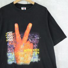 画像1: 90's WOODSTOCK 94 ロックフェスティバルTシャツ BLACK XL (1)