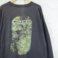 画像2: 90's MEGADETH USA製 "Cryptic Writings World Tour" ヘヴィメタルバンドツアーロンT BLACK XL (2)
