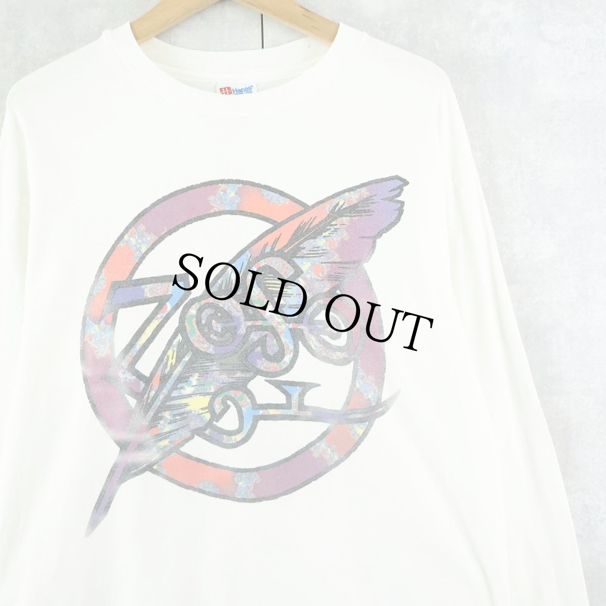 画像1: 90's Jimmy Page & Robert Plant "No Quarter (Zoso) World Tour" ロックバンドツアーロンT L (1)