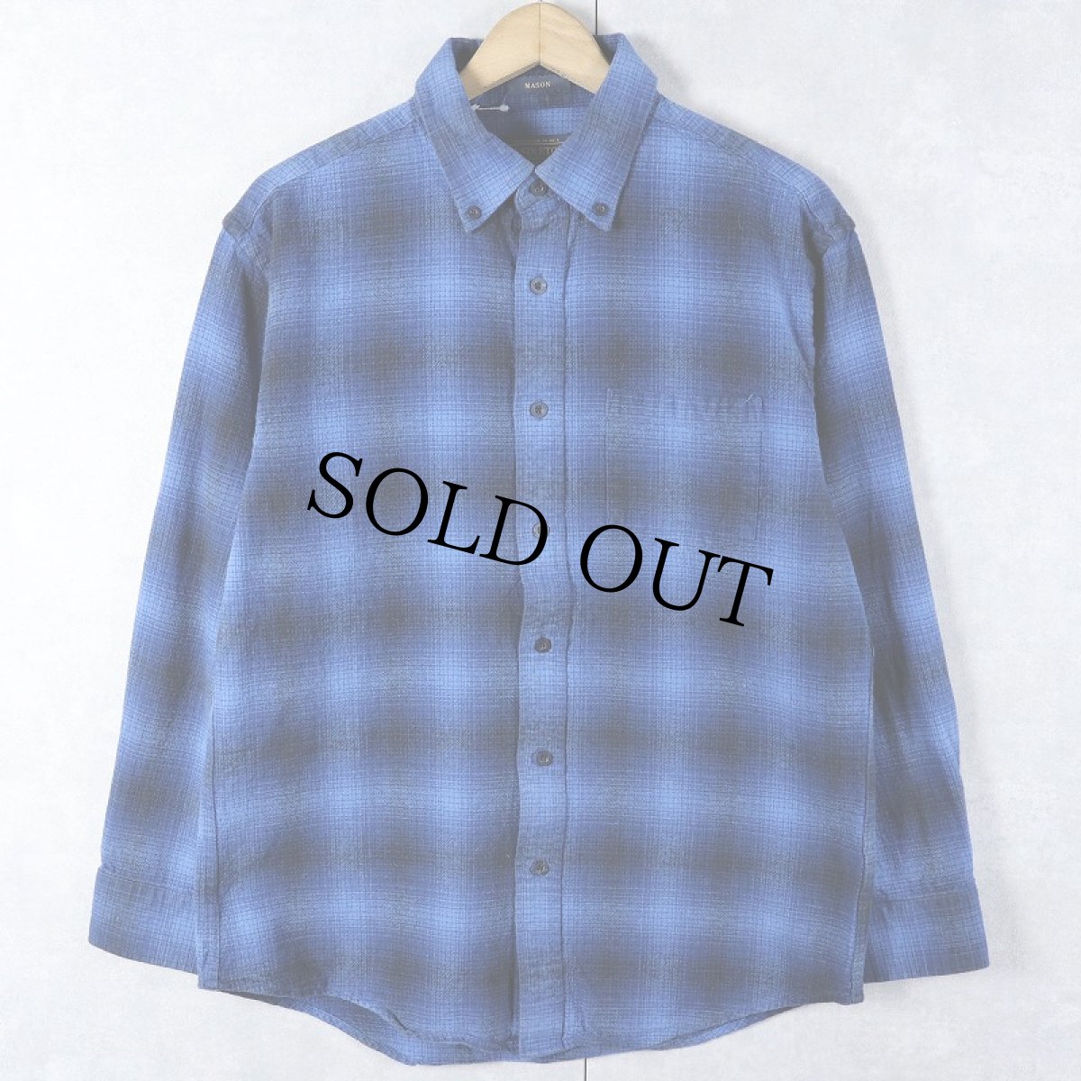 画像1: PENDLETON オンブレーチェック柄 ボタンダウン ライトネルシャツ M (1)