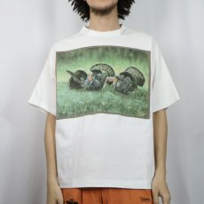 画像2: 90's EDDIE LEROY USA製 七面鳥イラストプリントTシャツ XL (2)