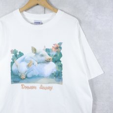 画像1: 90's Laurie Snow Hein USA製 "Dream Away" アートプリントTシャツ XL (1)