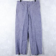 画像1: 50〜60's FRENCH MILITARY リネンセーラーパンツ "ワンウォッシュ" DEADSTOCK 【W31 L28】 (1)
