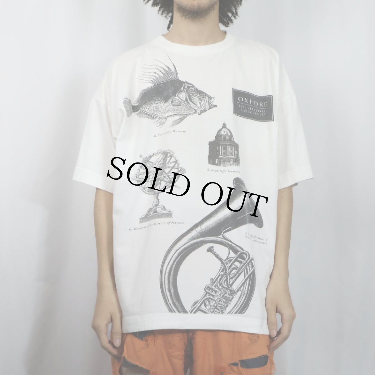 画像3: OXFORD THE HISTORIC UNIVERSITY マルチプリントTシャツ XL (3)