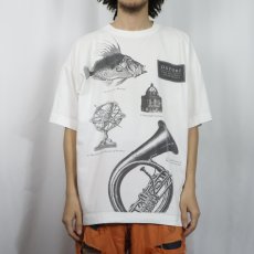 画像3: OXFORD THE HISTORIC UNIVERSITY マルチプリントTシャツ XL (3)
