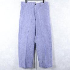 画像1: 50〜60's FRENCH MILITARY リネンセーラーパンツ "ワンウォッシュ" DEADSTOCK 【W33 L28】 (1)