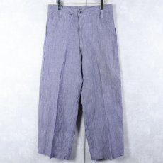 画像1: 50〜60's FRENCH MILITARY リネンセーラーパンツ "ワンウォッシュ" DEADSTOCK 【W33 L28】 (1)