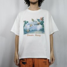 画像2: 90's Laurie Snow Hein USA製 "Dream Away" アートプリントTシャツ XL (2)