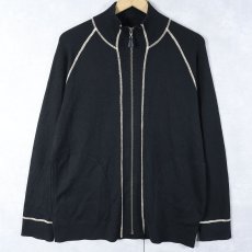 画像1: CHICO'S シルク×カシミヤ ジップニットジャケット SIZE1 (1)