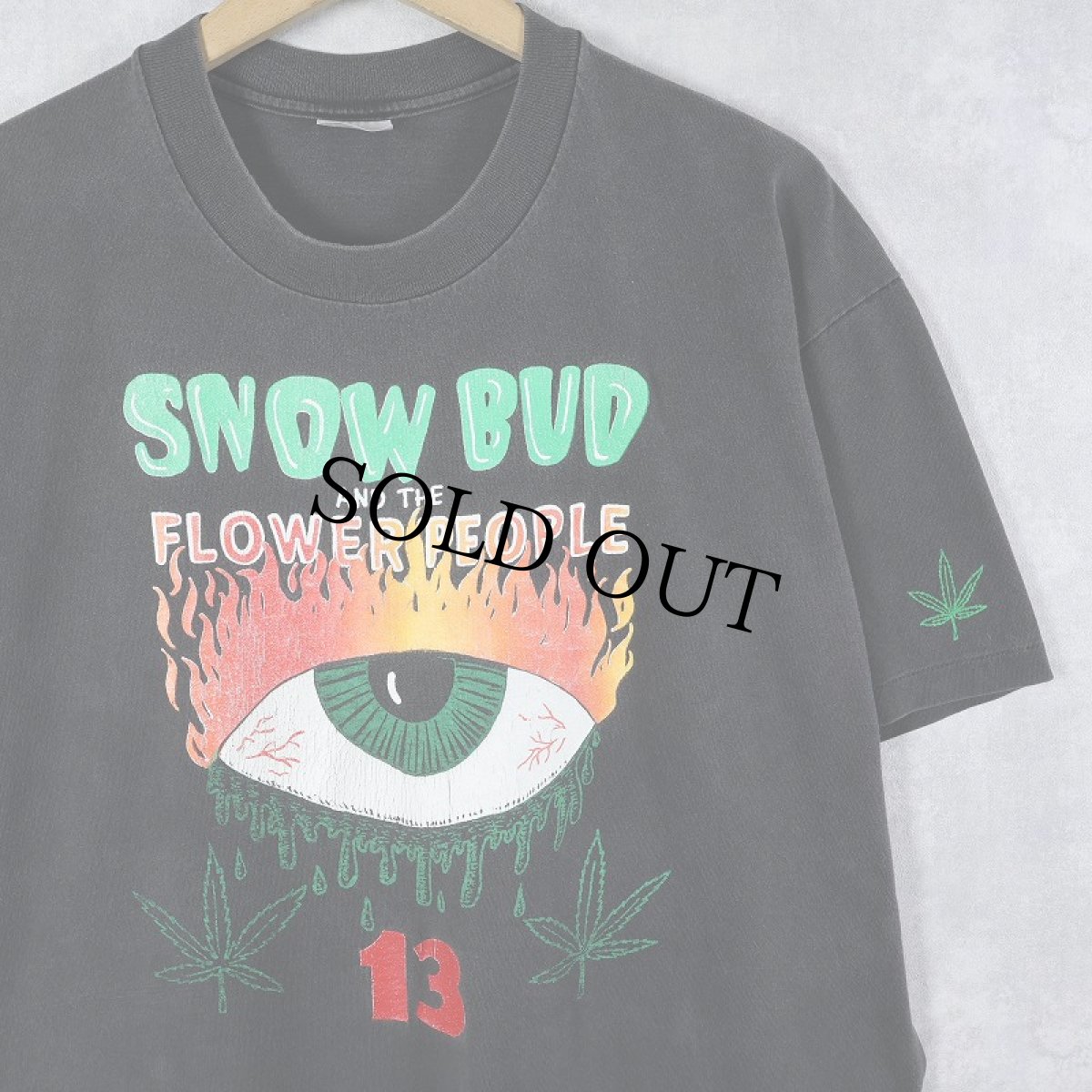 画像1: 90's Snow Bud and the Flower People USA製 ロックバンド プリントTシャツ BLACK XL (1)