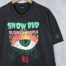 画像1: 90's Snow Bud and the Flower People USA製 ロックバンド プリントTシャツ BLACK XL (1)