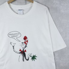 画像1: "Marijuana,is GREAT!" Dr.Seuss キャラクターパロディプリントTシャツ XL (1)