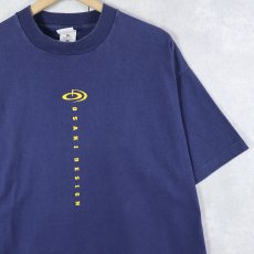 画像1: 90's Osaki Design ロゴプリントTシャツ NAVY XL (1)