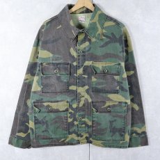 画像1: 90's POINTER BRAND USA製 ウッドランドカモ柄 コットンカバーオール LARGE (1)
