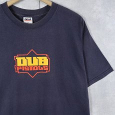 画像1: DUB PISTOLS 電子音楽バンド プリントTシャツ NAVY L (1)