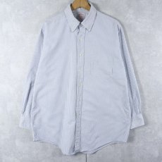 画像1: 90's〜 Brooks Brothers USA製 ストライプ柄 オックスフォードボタンダウンシャツ SIZE16 1/2-32 (1)