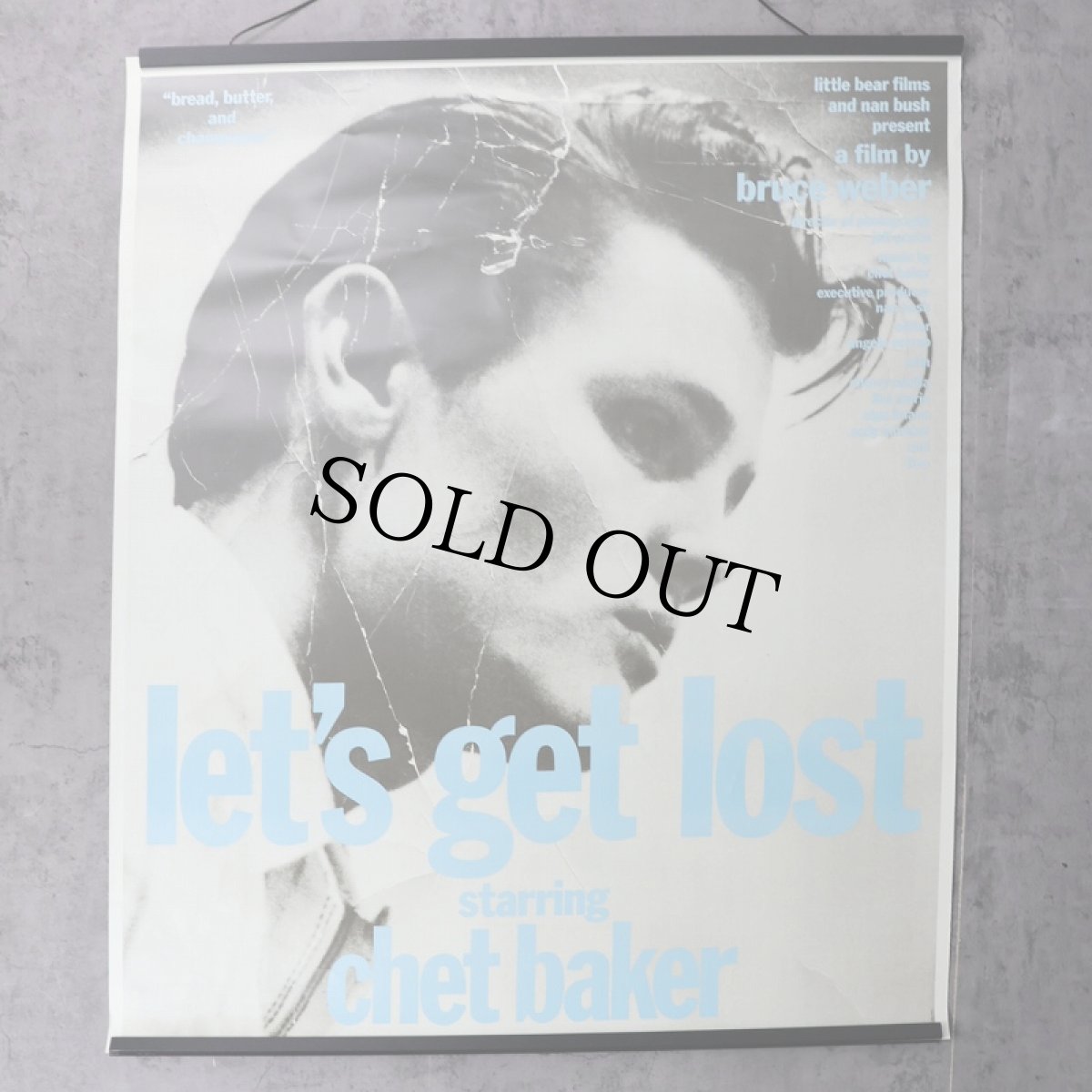 画像1: 1988 BRUCE WEBER "let's get lost starring chet baker" Poster (1)