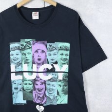 画像1: "I Love Lucy" コメディドラマ プリントTシャツ BLACK L (1)