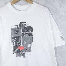 画像1: 90's〜 Cesar Manrique "Carnival Mask" アートプリントTシャツ L (1)