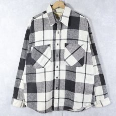 画像1: 80's ST JOHN'S BAY USA製 "BIGMAC FLANNEL" ブロックチェック柄 ヘビーネルシャツ L (1)