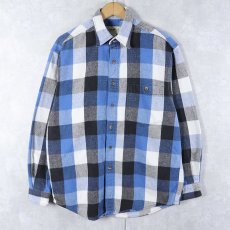 画像1: Eddie Bauer チェック柄 ヘビーネルシャツ M (1)