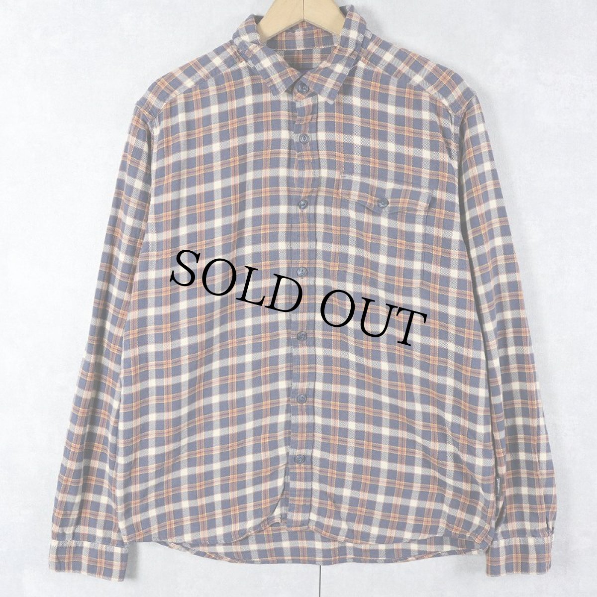 画像1: 2019AW Patagonia "ORGANIC COTTON" チェック柄 ネルシャツ M (1)