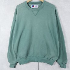 画像1: 90's RUSSELL ATHLETIC USA製 "HIGH COTTON" 前V 無地スウェット L (1)
