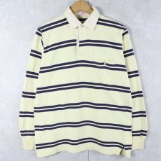 画像1: 80〜90's Brooks Brothers ボーダー柄 コットンラガーシャツ M (1)