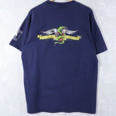 画像2: Hatebreed メタルコアバンド プリントTシャツ NAVY L (2)