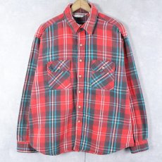画像1: 70〜80's McGREGOR チェック柄 ヘビーネルシャツ 17-XL-17 1/2 (1)