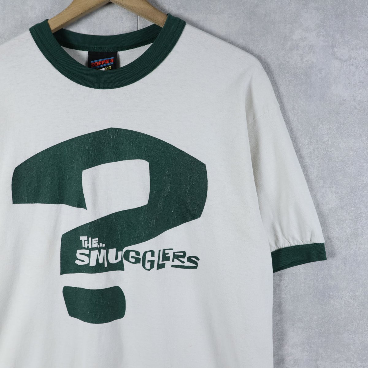 画像1: 90's〜 The Smugglers ロックバンド プリントリンガーTシャツ L (1)