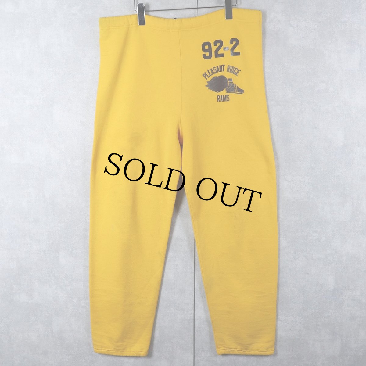 画像3: 80's RUSSELL ATHLETIC USA製 "PLEASANT RIDGE RAMS" ウイングフット スウェットパンツ L (3)