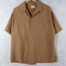 画像1: 〜60's Riviera リネン混オープンカラーシャツ L (1)