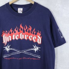 画像1: Hatebreed メタルコアバンド プリントTシャツ NAVY L (1)