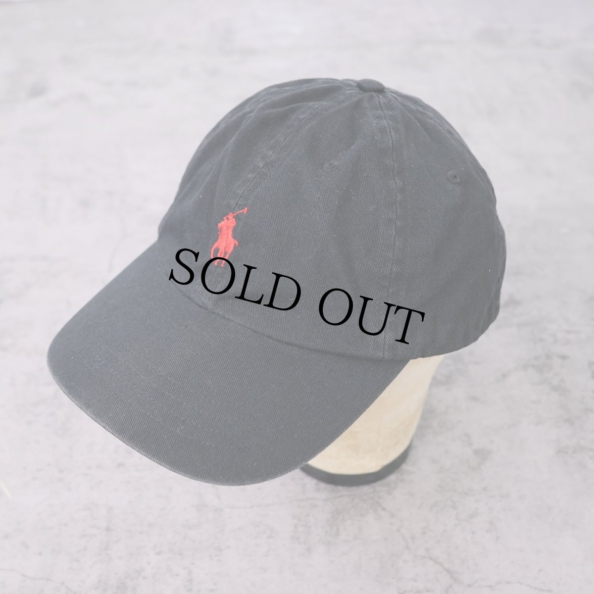 画像1: POLO Ralph Lauren ロゴ刺繍 コットンキャップ BLACK ONESIZE (1)