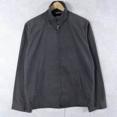 画像1: 〜90's USA製 猫目ボタン ポリエステル×コットンスイングトップ BLACK SIZE38 (1)