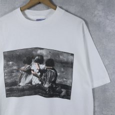画像1: 90's Willabel Cole Mitchell USA製 "Entre Nous" フォトプリントTシャツ L (1)