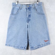 画像1: JNCO JEANS ロゴ刺繍 デニムショーツ W31 (1)