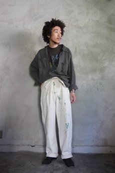 画像2: 【SALE】 40's HOMESTEADER マチ付き ブラックシャンブレーシャツ (2)