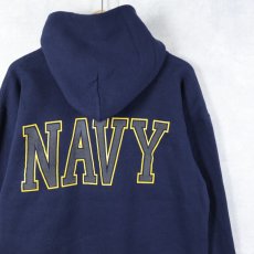 画像2: 90〜2000's SOFFE USA製 "U.S.NAVY" リフレクタープリントスウェットフーディー NAVY M (2)