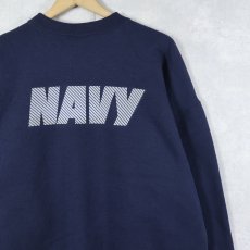 画像2: 90〜2000's SOFFE USA製 "U.S.NAVY" リフレクタープリントスウェット NAVY XL (2)