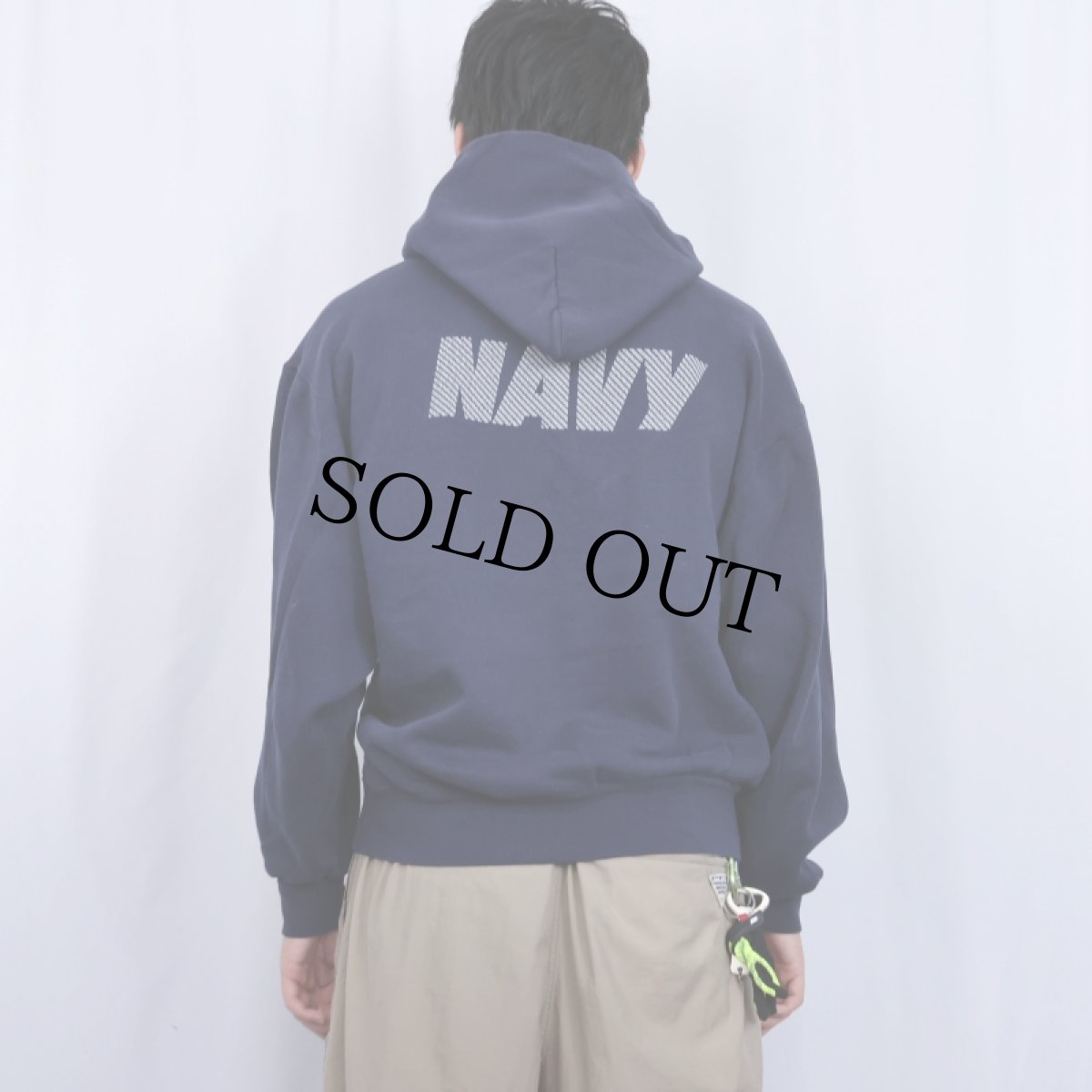 画像4: SOFFE USA製 "NAVY" リフレクタープリントスウェットフーディー NAVY M (4)