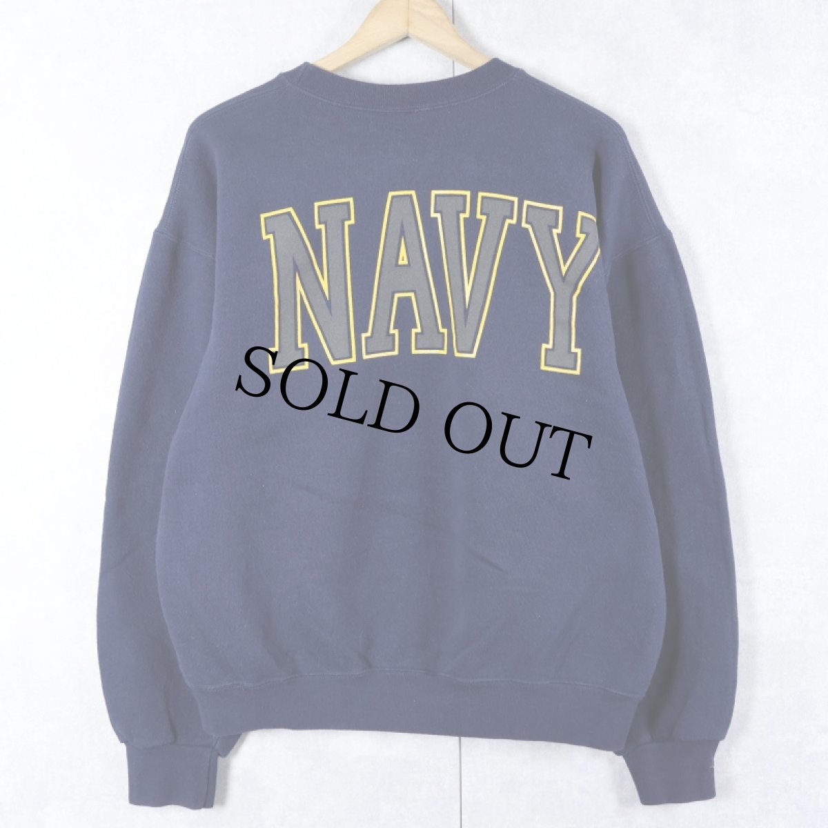 画像2: SOFFE USA製 "U.S.NAVY" リフレクタープリントスウェット NAVY M (2)