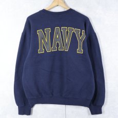 画像2: SOFFE USA製 "U.S.NAVY" リフレクタープリントスウェット NAVY M (2)