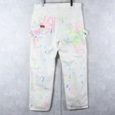 画像2: Dickies ペンキペイント ペインターパンツ W35 (2)