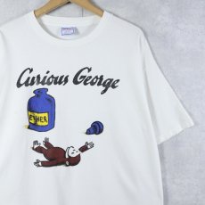 画像1: 90's Curious George USA製 キャラクタープリントTシャツ XL (1)