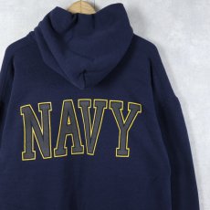 画像2: 90〜2000's SOFFE USA製 "U.S.NAVY" リフレクタープリントスウェットフーディー NAVY L (2)